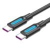 Vention USB 2.0 C Male to Male 5A Cable 2m, Black - Rated Current 5A (PD 100W)
