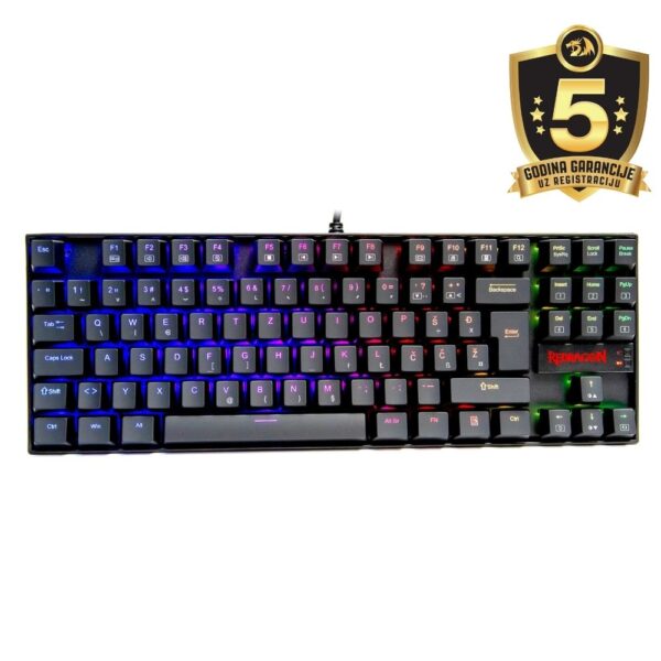 26180-2965_6950376709141.jpg Tipkovnica Žična Redragon Kumara K552-1 RGB Mechanical SLO/CRO Layout crna P/N: 6950376709141