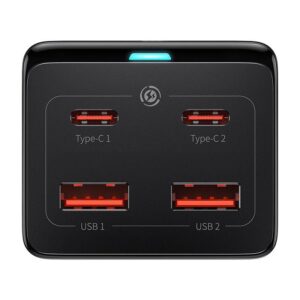 Univerzalni punjač Baseus Gan3 pro wall charger PowerStrip 100W, 2x USB A + 2x USB C + USB C kabel, PSZM000401