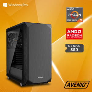 Avenio OptiGamer AMD Ryzen 5 7500F 3.70GHz 32GB 1TB SSD W11P AMD Radeon RX 7700 XT 12GB GDDR6 P/N: 02242331