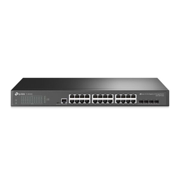28647-2965_TL-SG3428_UN_2.0_01_large_1610956416747l.jpg TP-Link TL-SG3428 JetStream 24-port Gigabit L2+ Managed Switch, 4×Gigabit SFP, 1U 19" rack mount