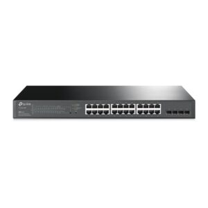 TP-Link TL-SG2428P JetStream Smart Switch, 24-port Gigabit PoE+ 802.3af/at, 4×Gbit SFP, 19" 1U rack mount (250W)