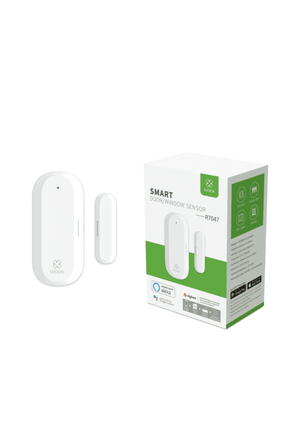 28959-2965_woox-r7047-smart-door-window-sensor-p47-751_image.png Woox ZigBee Smart Wi-Fi senzor za vrata/prozor, WooxHome app, Alexa & Google Assistant