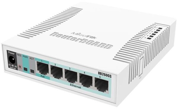31564-2965_css106-5g-1s-rb260gs.jpg Mikrotik Cloud Smart Switch CSS106-5G-1S (RB260GS) 5-port Gigabit smart preklopnik sa SFP cage, SwOS