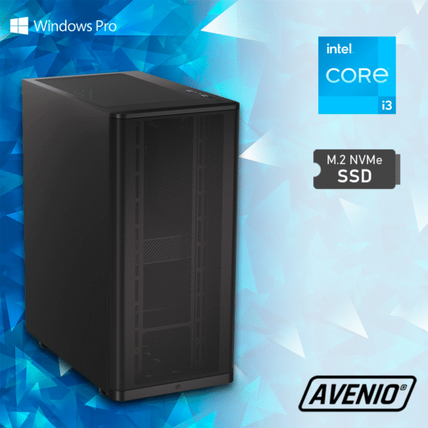 32056-2965_02242575.png Avenio ProOffice Intel Core i3 12100 3.30GHz 8GB 512GB NVMe SSD W10P Intel UHD Graphics 730 P/N: 02242575
