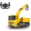 Jamara kamion na daljinsko upravljanje, kiper+kran Mercedes Arocs, žuti 1:24 EOL