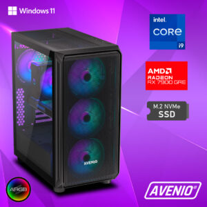 Avenio Prodigy Intel Core i9 12900KF 64GB DDR5 2TB M.2 NVMe WiFi Bluetooth W11P AMD Radeon RX 7900 GRE 16GB GDDR6 P/N: 02242625