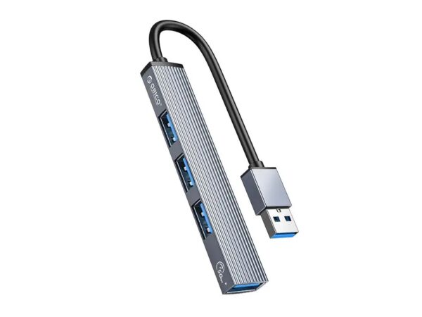 33403-2965_AH-A13.jpg Orico 4-portni HUB, USB3.0×1/USB2.0×3, aluminij, sivi (ORICO-AH-A13-GY-BP)