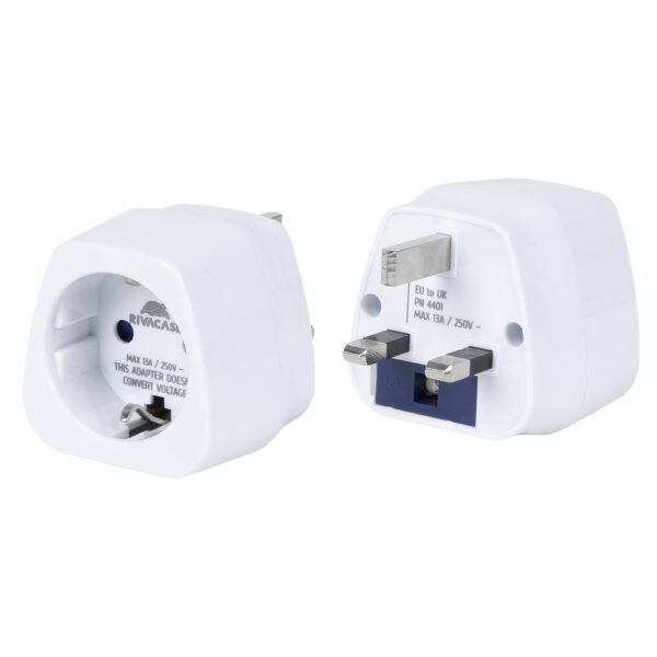 Adapter strujni Rivacase PS4401 EU na UK, bijeli