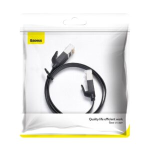 Kabel UTP CAT 6 flat 0.5m Baseus crni, PCWL-A01