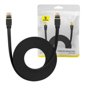 Kabel UTP CAT 7 8m flat Baseus crni, B0013320B111-05