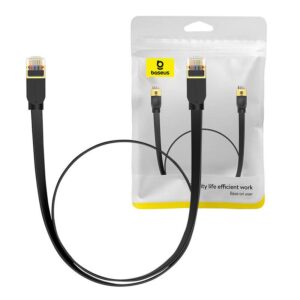 Kabel UTP CAT 7 0.5m flat Baseus crni, B00133207111-00