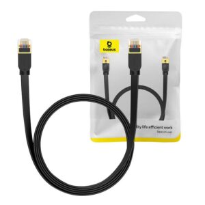 Kabel UTP CAT 7 2m flat Baseus crni, B00133207111-02