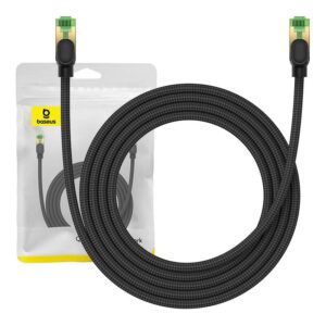 Kabel UTP CAT 8 2m braided Baseus crni, B0013320C111-03