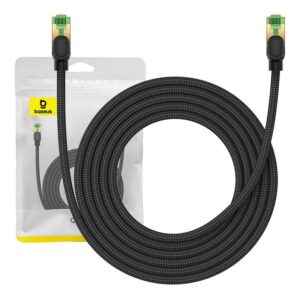 Kabel UTP CAT 8 3m braided Baseus crni, B0013320C111-04