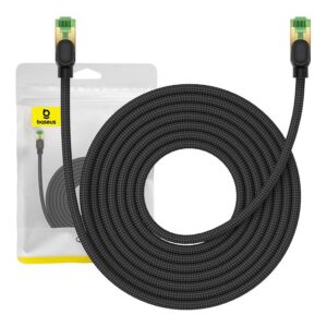 Kabel UTP CAT 8 8m braided Baseus crni, B0013320C111-06