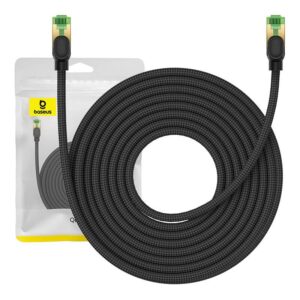 Kabel UTP CAT 8 10m braided Baseus crni, B0013320C111-07