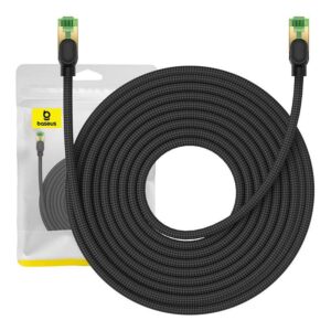 Kabel UTP CAT 8 15m braided Baseus crni, B0013320C111-08