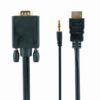 Kabel HDMI - VGA Gembird 1.8m crni, A-HDMI-VGA-03-6