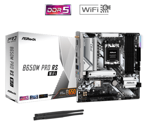 Matična ploča ASRock B650M PRO RS WIFI, AMD B650, AM5, mATX, DDR5