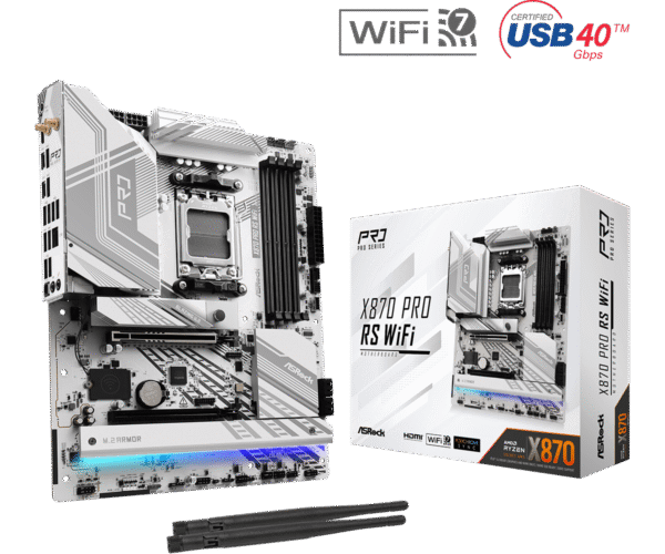 Matična ploča ASRock X870 PRO RS WIFI, AMD X870, AM5, ATX, DDR5