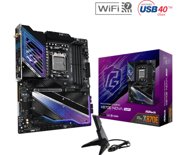 Matična ploča ASRock X870E NOVA WIFI, AMD X870E, AM5, ATX, DDR5