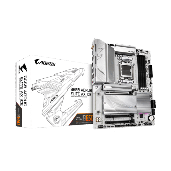 34119-2965_B65020AORUS20ELITE20AX20ICE-01.png Matična Ploča Gigabyte B650 AORUS ELITE AX ICE, AMD B650, AM5, ATX, DDR5