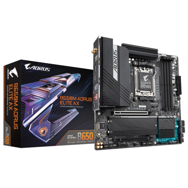 34121-2965_b650m_aorus_elite_ax-1.png Matična Ploča Gigabyte B650M AORUS ELITE AX, AMD B650, AM5, mATX, DDR5