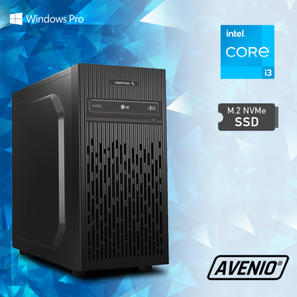 34247-2965_02242117-v3.png Avenio ProOffice Intel Core i3 12100 3.30GHz 8GB 512GB NVMe SSD DVDRW W10P Intel UHD Graphics 730 P/N: 02242117