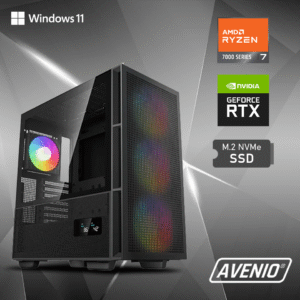 Avenio ProGamer AMD Ryzen 7 7700X 32GB 1TB M.2 NVMe W11P nVidia GeForce RTX 4060 Ti 16GB GDDR6 P/N: 02242703