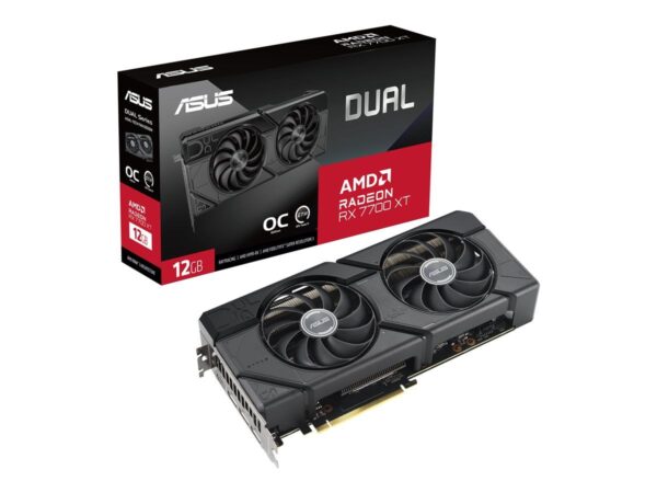 Grafička kartica Asus Radeon RX 7700 XT Dual OC, 12GB GDDR6, 1x HDMI, 3x DP,  DUAL-RX7700XT-O12G