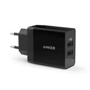 Anker 24W 2-port USB zidni punjač crni