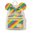 LOUNGEFLY DISNEY SEQUIN RAINBOW MINNIE MINI RUKSAK
