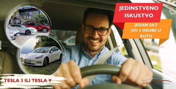 VOZAČ TESLE NA JEDAN DAN! Idealan poklon za muškarca u Vašem životu <br>i ost...
