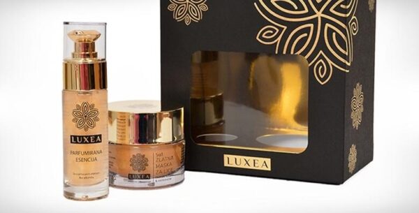 Mirisna esencija i 5 u 1 zlatna maska hrvatskog brend Luxea u predivnom poklo...