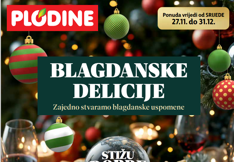 Plodine blagdanske delicije 27.11 – 31.12 Katalog