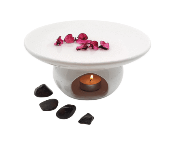 Svijećnjak za eterična ulja-Bijeli