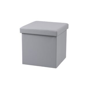 Sklopivi tabure s spremnikom-SVJETLO SIVO