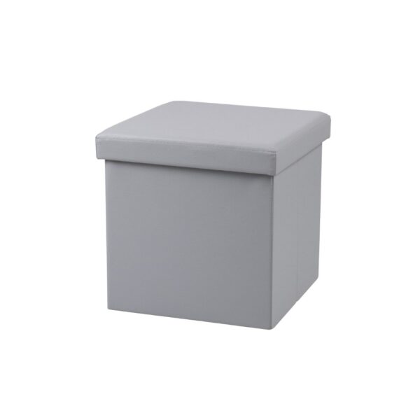 Sklopivi tabure s spremnikom-SVJETLO SIVO