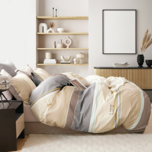 Pamučna posteljina "Beige Art"