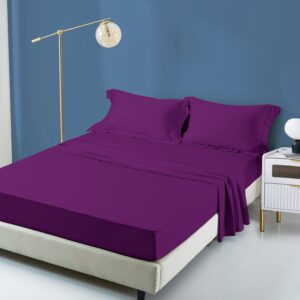 Pamučna plahta-LJUBIČASTA 200x220 cm +30cm