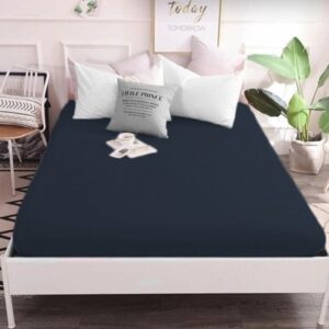 Plahta s gumicom-TAMNOPLAVA - 140x200 cm