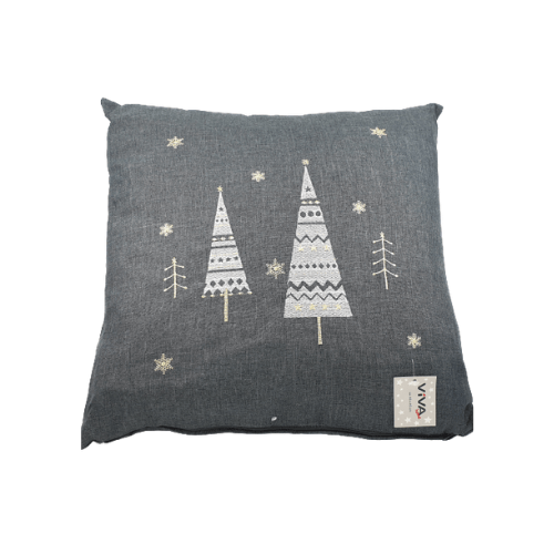 Ukrasni jastuk "Sivi božićni bor" 45x45 cm