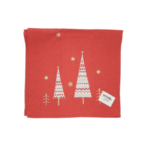 Nadstolnjak "Crveni božićni bor" 40 x 150 cm