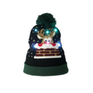 Božićna kapa s LED svjetlom "Dimnjak"