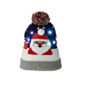 Božićna kapa s LED svjetlom "Djed Mraz"