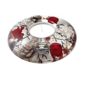 Stakleni Svijećnjak UFO Winter Berries-mini
