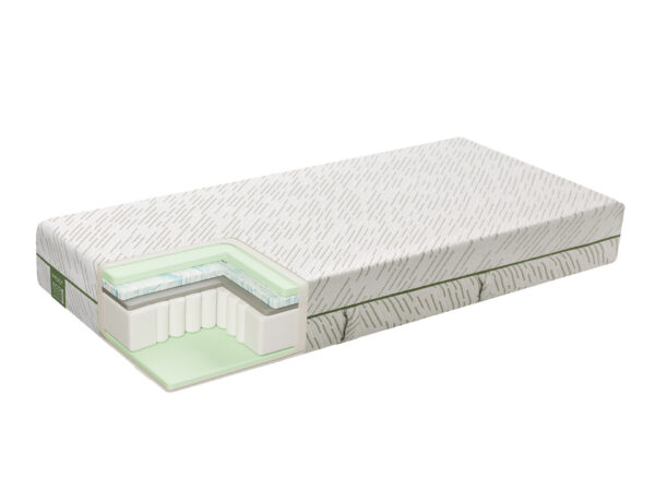 Madrac Mlily Bamboo Eco Health Embrace 24 cm. Srednje mekana udobnost, bambus-viskoza, džepićaste opruge, memorijska pjena 90x200 cm