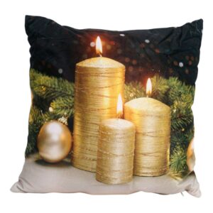 Ukrasni jastuk "Tri svijeće" s LED svjetlom