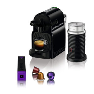 Nespresso Inissia Black&Aeroccinoaparat za kavu, crni